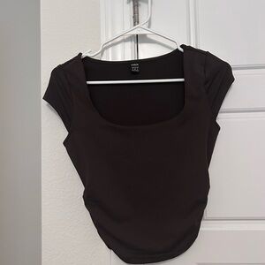 Shein Tan and Dark Brown Women's Tops